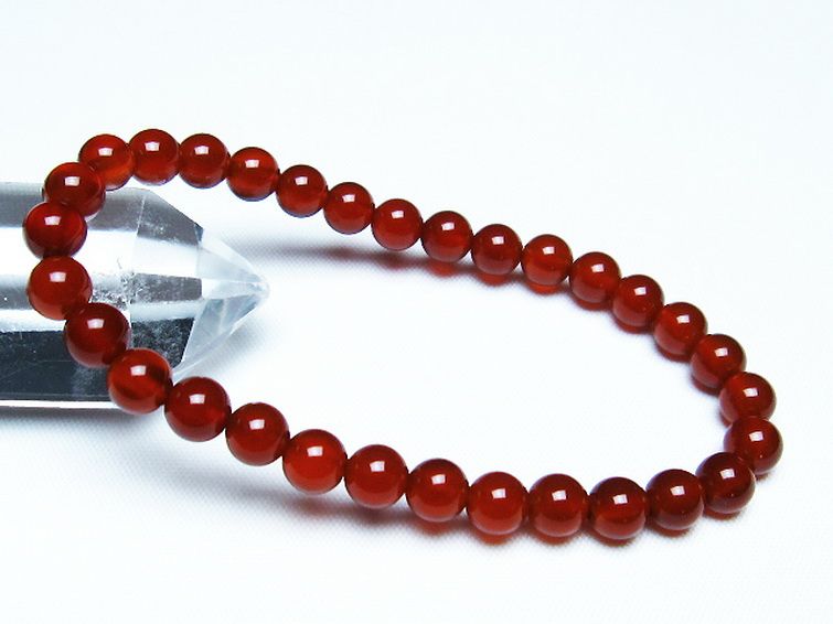 赤アゲート ブレスレット 6mm [t57-6809] 1枚目