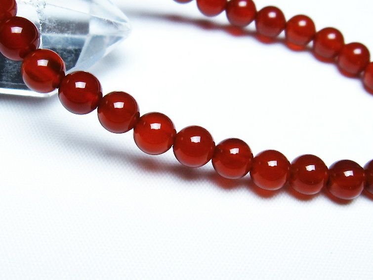 赤アゲート ブレスレット 6mm [t57-6809] 3枚目