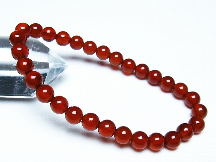 赤アゲート ブレスレット 6mm [t57-6835] 1枚目