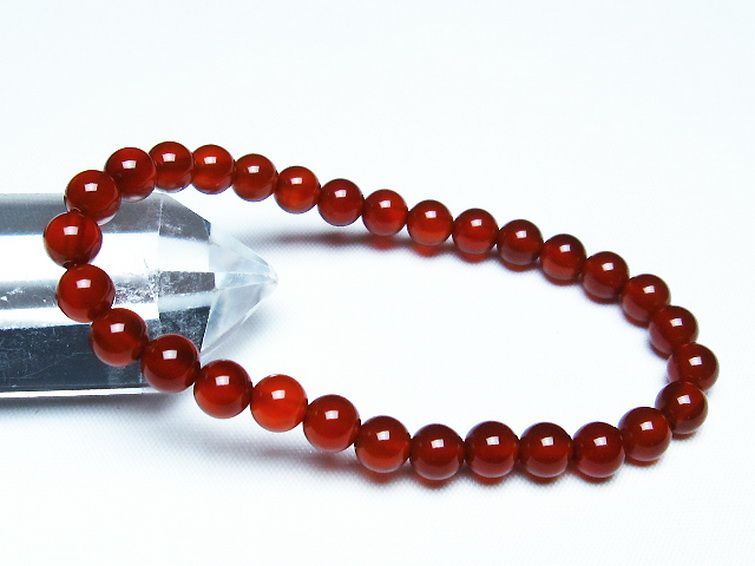 赤アゲート ブレスレット 6mm [t57-6856] 1枚目