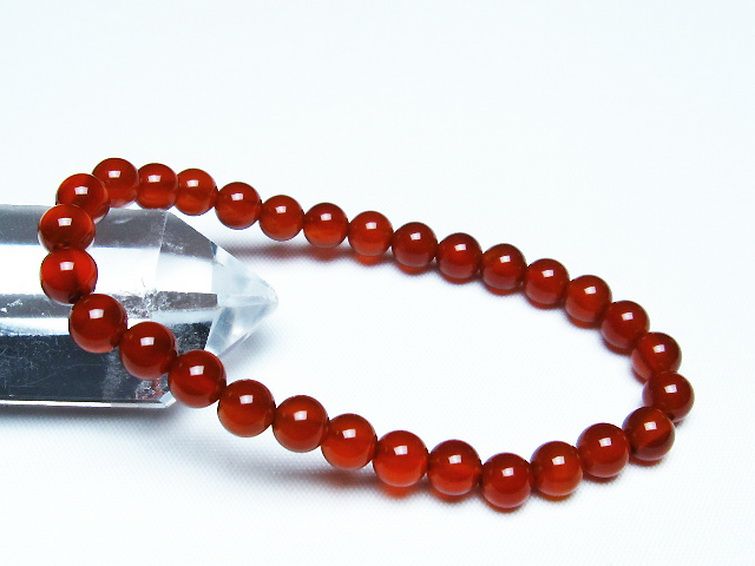 赤アゲート ブレスレット 6mm [T57-6860] 1枚目