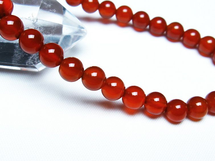 赤アゲート ブレスレット 6mm [T57-6860] 3枚目