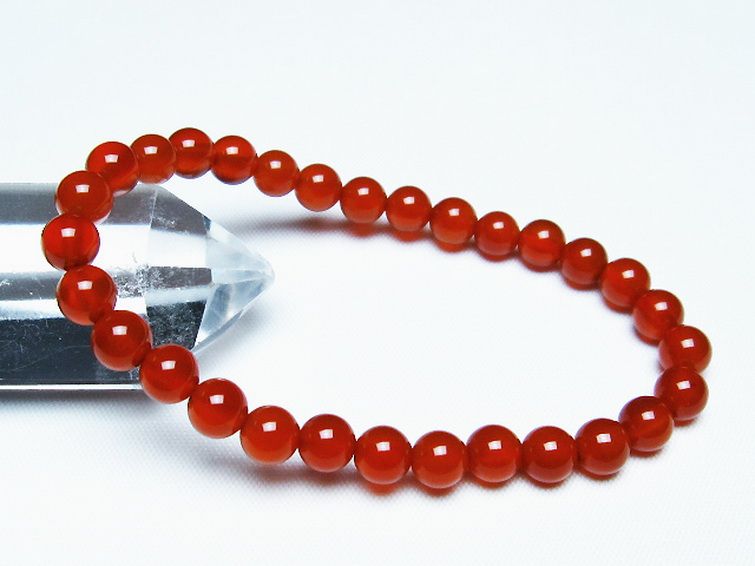 赤アゲート ブレスレット 6mm [T57-6866] 1枚目