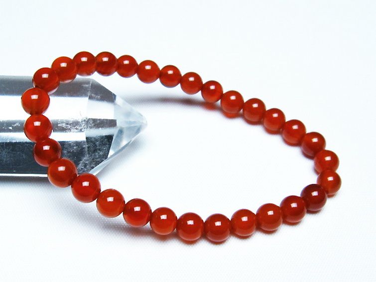 赤アゲート ブレスレット 6mm [t57-6867] 1枚目