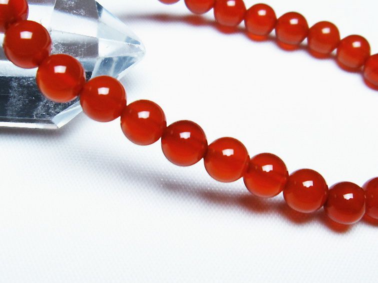 赤アゲート ブレスレット 6mm [t57-6871] 3枚目