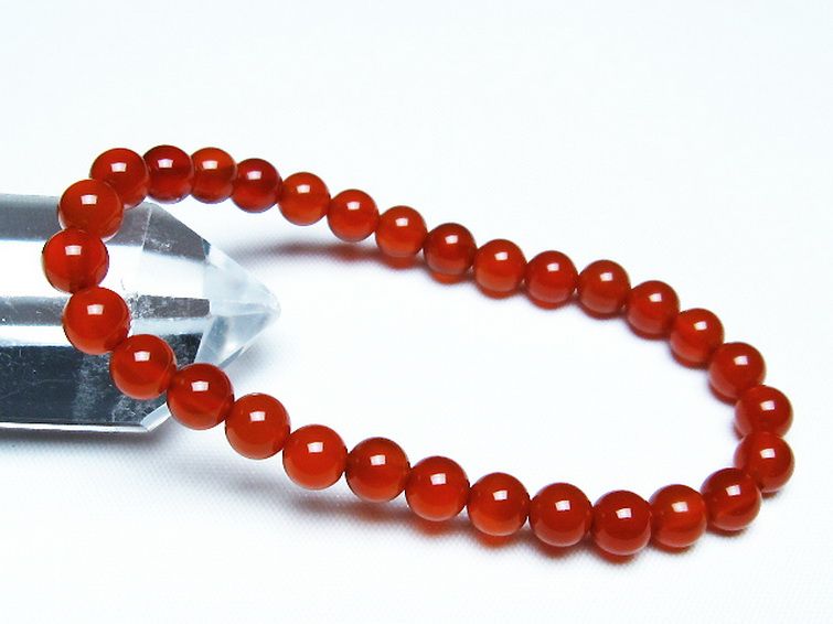 赤アゲート ブレスレット 6mm [T57-6874] 1枚目
