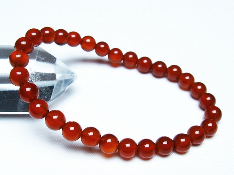 赤アゲート ブレスレット 6mm [t57-6876] 1枚目
