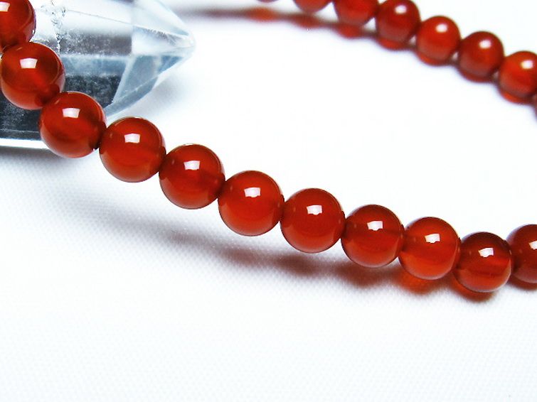 赤アゲート ブレスレット 6mm [T57-6882] 3枚目
