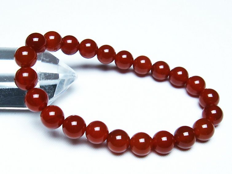 赤アゲート ブレスレット 8mm [t57-6886] 1枚目