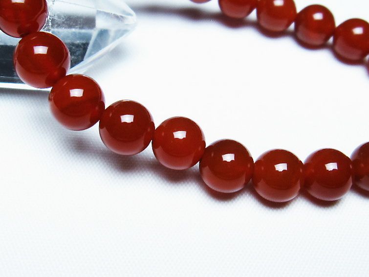 赤アゲート ブレスレット 8mm [t57-6886] 3枚目