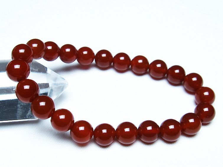 赤アゲート ブレスレット 8mm [T57-6888] 1枚目