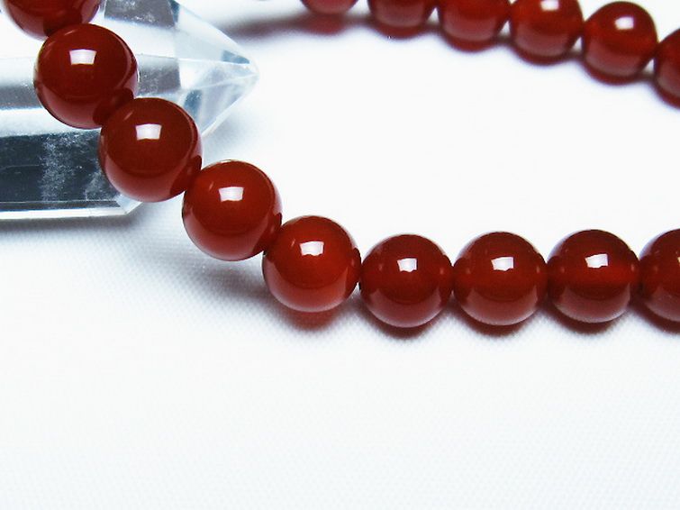 赤アゲート ブレスレット 8mm [T57-6888] 3枚目
