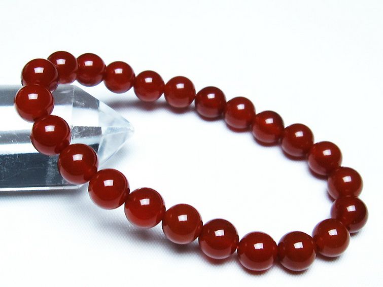 赤アゲート ブレスレット 8mm [T57-6889] 1枚目