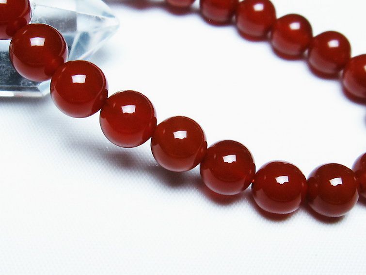 赤アゲート ブレスレット 8mm [T57-6889] 3枚目