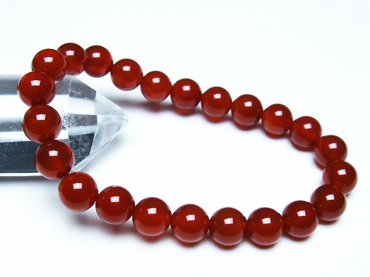 赤アゲート ブレスレット 8mm [T57-6894] 1枚目