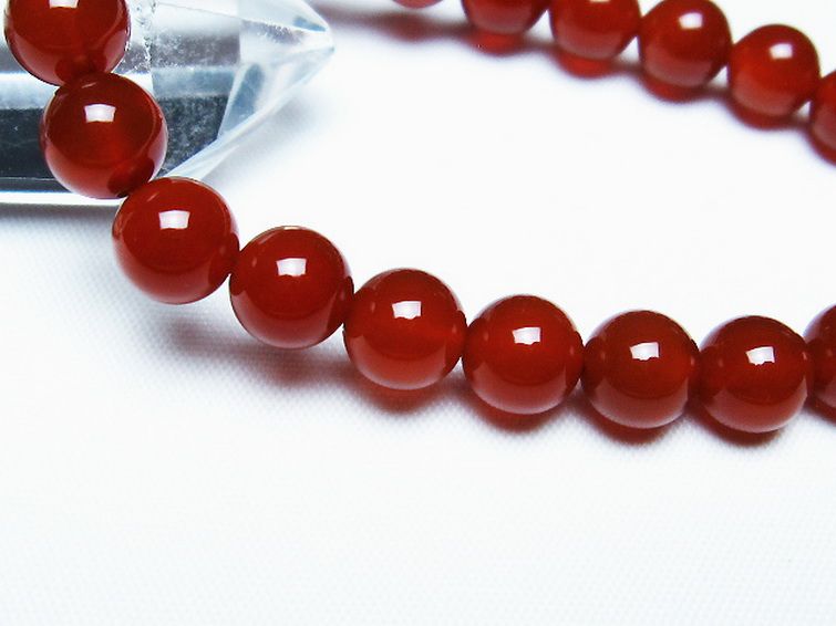 赤アゲート ブレスレット 8mm [T57-6894] 3枚目