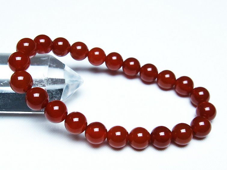 赤アゲート ブレスレット 8mm [T57-6895] 1枚目