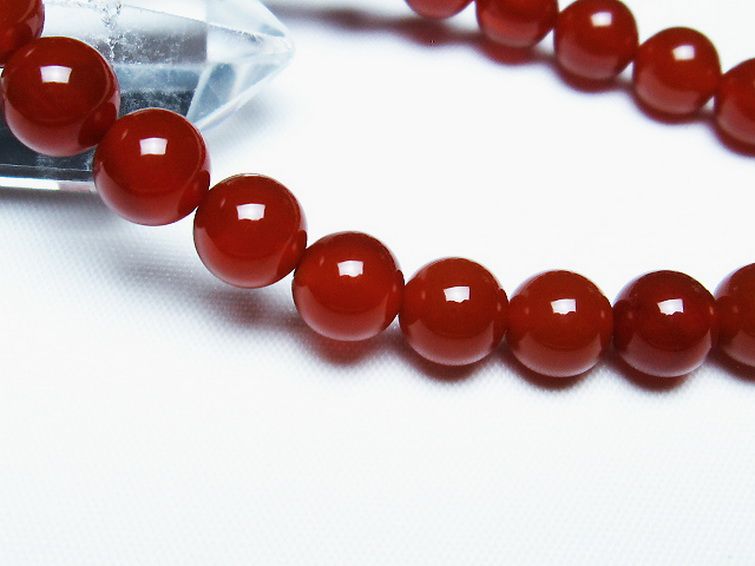 赤アゲート ブレスレット 8mm [T57-6895] 3枚目