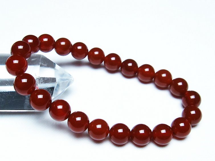 赤アゲート ブレスレット 8mm [T57-6897] 1枚目