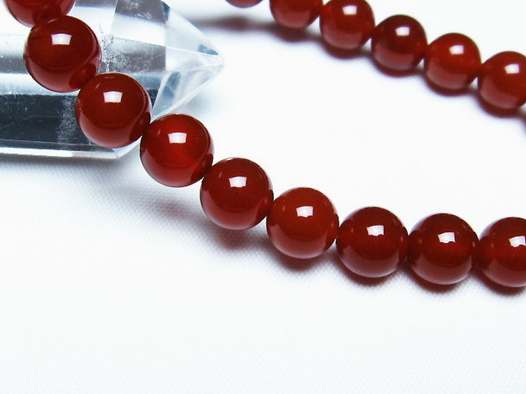 赤アゲート ブレスレット 8mm [T57-6897] 3枚目