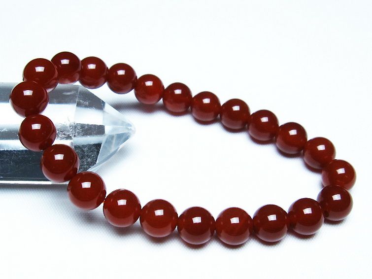 赤アゲート ブレスレット 8mm [t57-6903] 1枚目