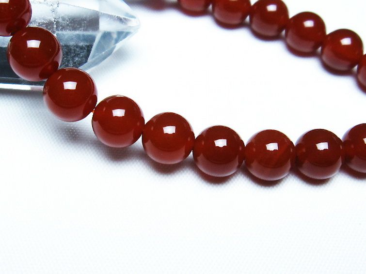 赤アゲート ブレスレット 8mm [t57-6903] 3枚目