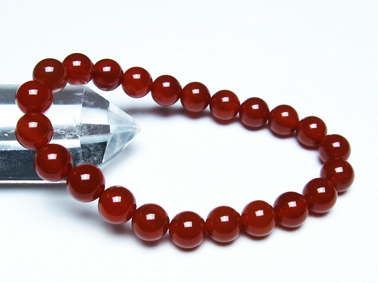 赤アゲート ブレスレット 8mm [T57-6906] 1枚目