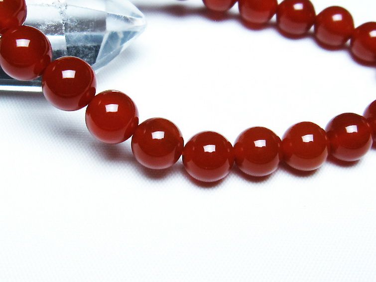 赤アゲート ブレスレット 8mm [T57-6906] 3枚目