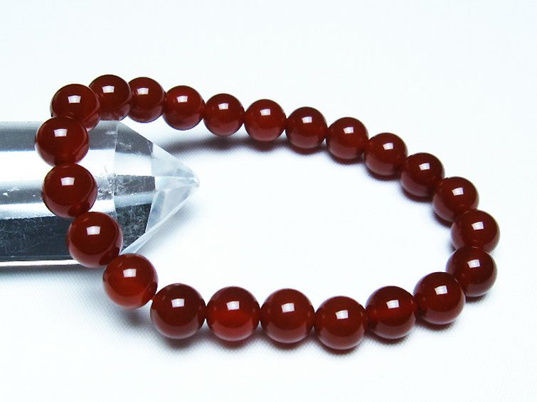 赤アゲート ブレスレット 8mm [T57-6918] 1枚目