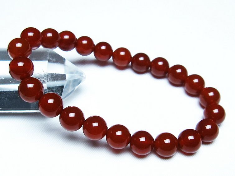 赤アゲート ブレスレット 8mm [T57-6931] 1枚目