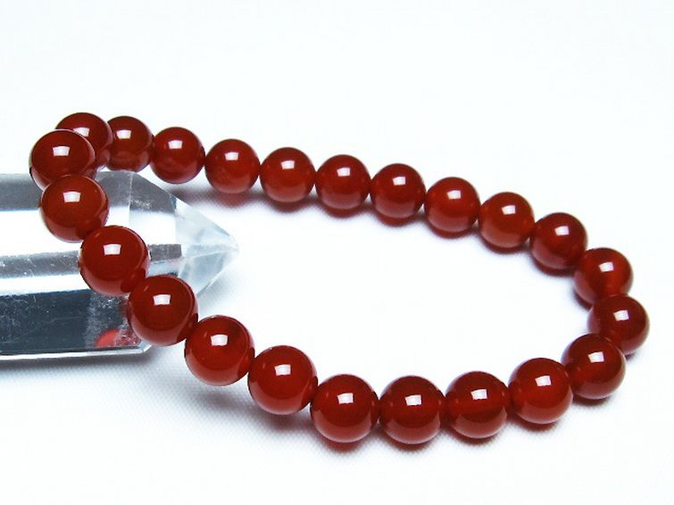 赤アゲート ブレスレット 8mm [T57-6939] 1枚目