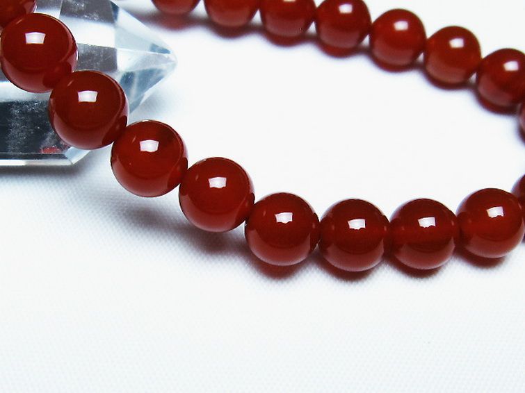 赤アゲート ブレスレット 8mm [T57-6939] 3枚目