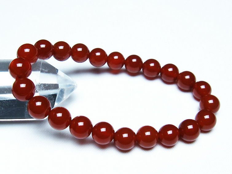 赤アゲート ブレスレット 8mm [T57-6950] 1枚目