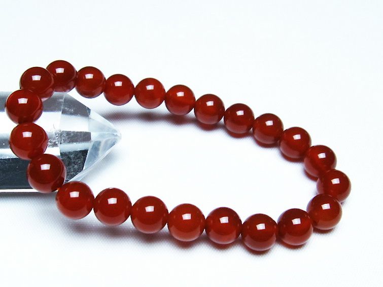 赤アゲート ブレスレット 8mm [T57-6956] 1枚目