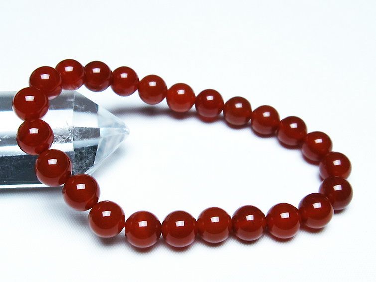 赤アゲート ブレスレット 8mm [T57-6959] 1枚目