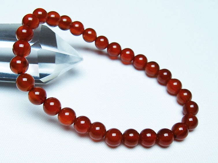 赤アゲート ブレスレット 6mm [t57-7010] 1枚目
