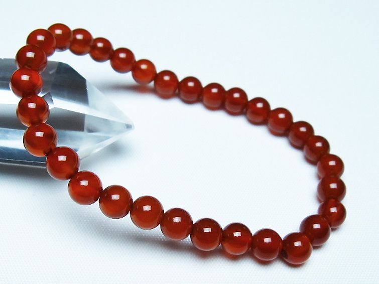 赤アゲート ブレスレット 6mm [t57-7011] 1枚目