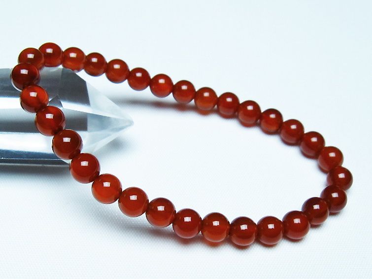 赤アゲート ブレスレット 6mm [t57-7013] 1枚目