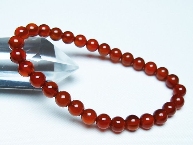 赤アゲート ブレスレット 6mm [t57-7015] 1枚目