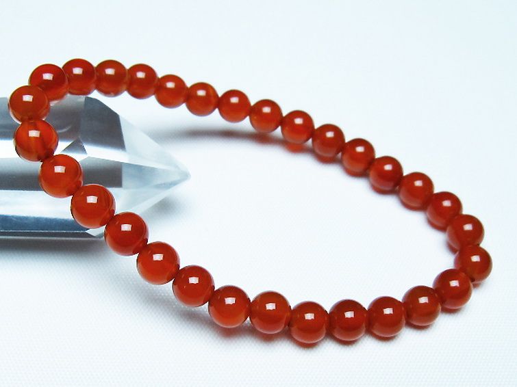 赤アゲート ブレスレット 6mm [t57-7019] 1枚目