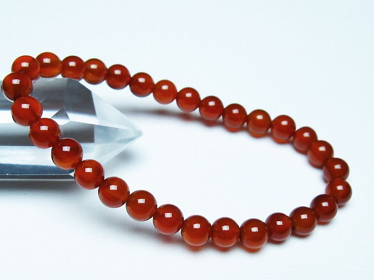 赤アゲート ブレスレット 6mm [t57-7025] 1枚目