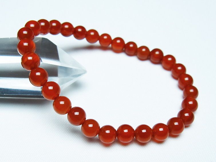 赤アゲート ブレスレット 6mm [t57-7031] 1枚目