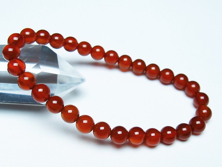 赤アゲート ブレスレット 6mm [t57-7044] 1枚目