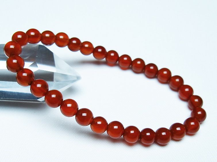 赤アゲート ブレスレット 6mm [t57-7048] 1枚目