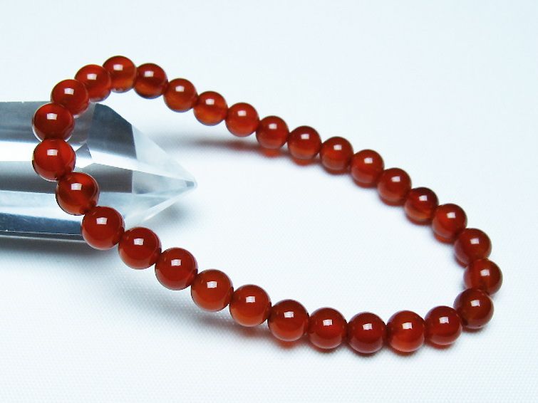 赤アゲート ブレスレット 6mm [t57-7051] 1枚目