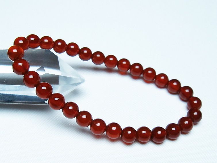 赤アゲート ブレスレット 6mm [t57-7054] 1枚目