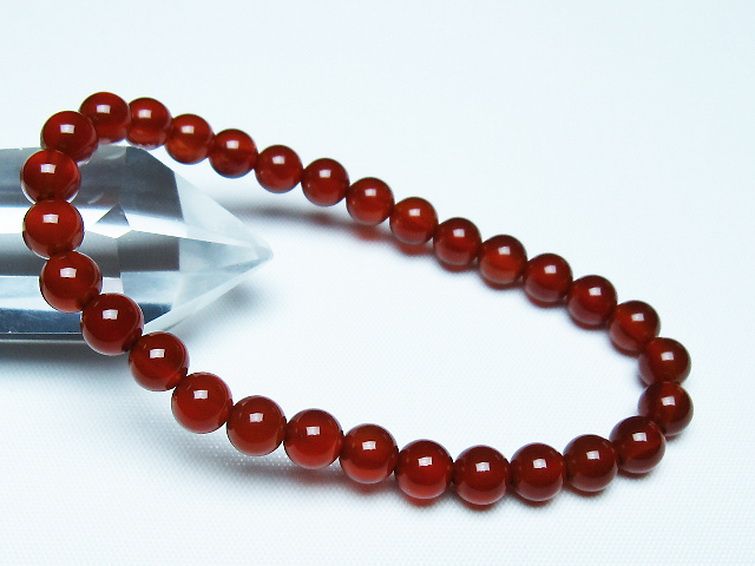 赤アゲート ブレスレット 6mm [t57-7057] 1枚目