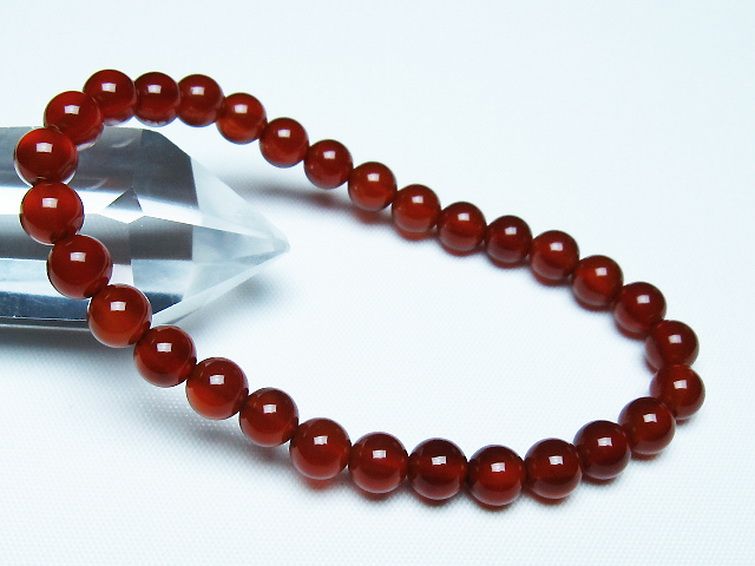 赤アゲート ブレスレット 6mm [t57-7058] 1枚目