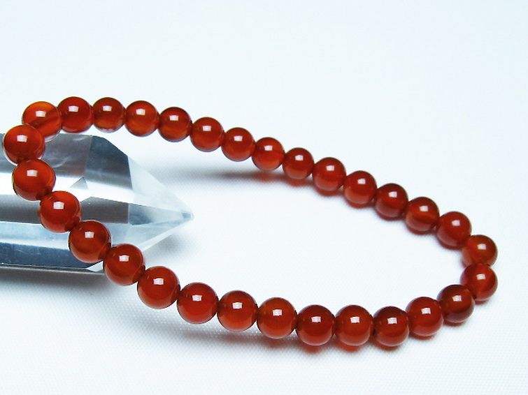 赤アゲート ブレスレット 6mm [t57-7062] 1枚目