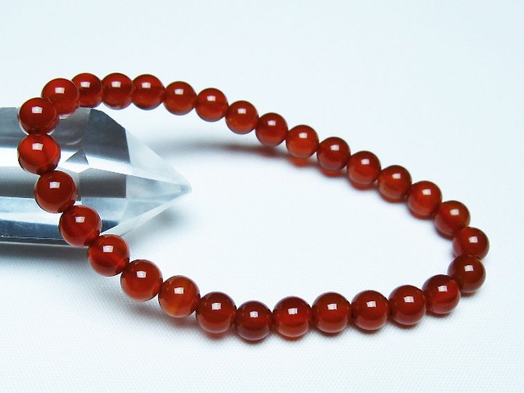 赤アゲート ブレスレット 6mm [t57-7064] 1枚目